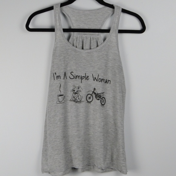 "I'm A Simple Woman" Racer Back Tank Top - Picture 3 of 4